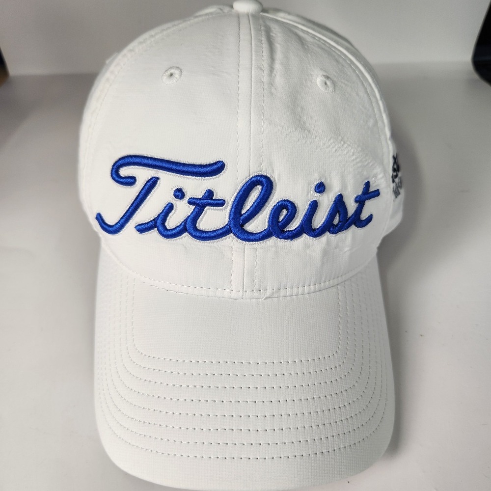 Titleist Hat Cap Strap Back White Blue‎ Mens Allstate Golf Tournament Golf